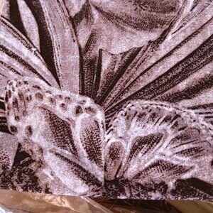 New Purple Black Butterfly Garden Fabric 100% Cotton Scrap Piece 16x16" + 11x9"